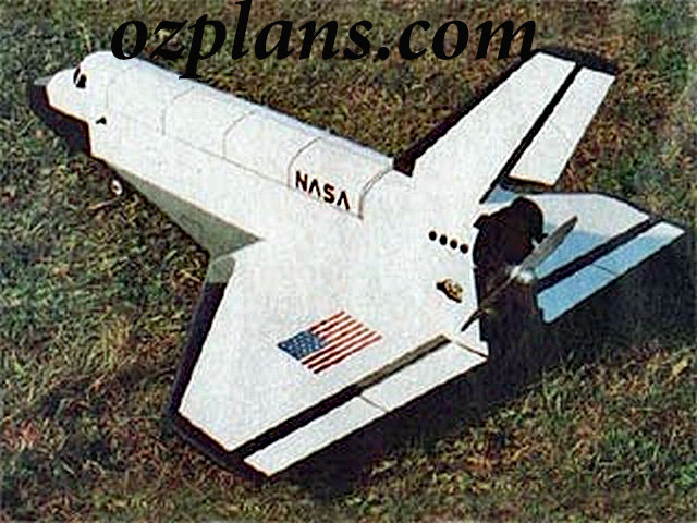 Nitro Pusher Space Shuttle 38" WS PRINTED RC MODEL AIRPLANE PLANS TEMPLATES