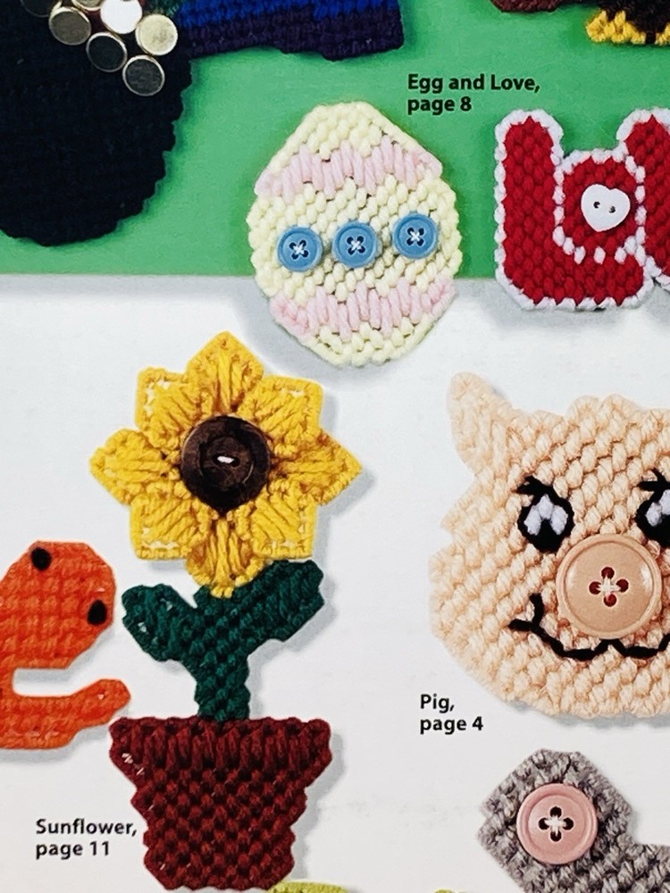 Button Magnets Plastic Canvas Patterns House of White Birches 36 Projects