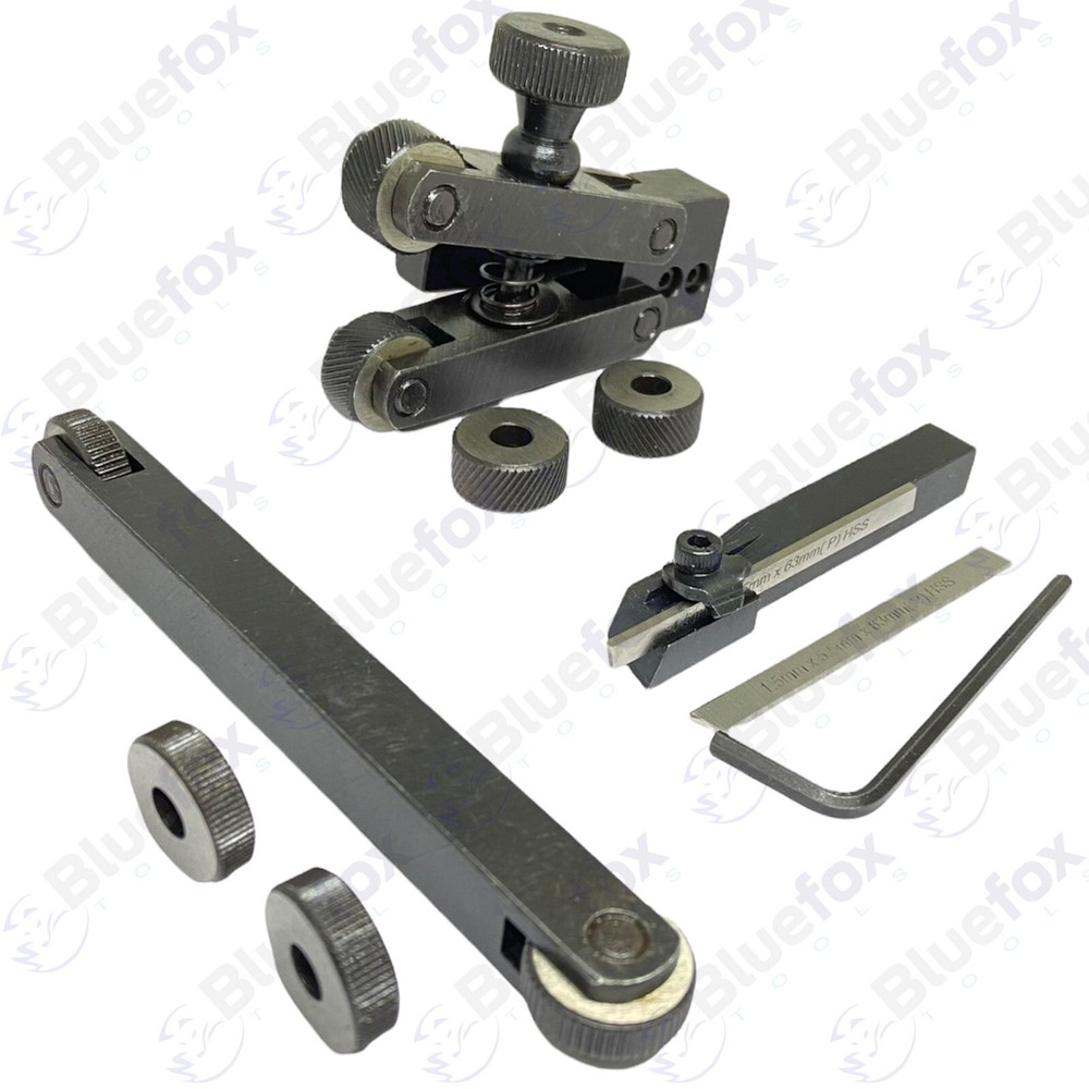 9PC KNURLING AND PARTING TOOL KIT SET BLUEFOX TOOLS NEW