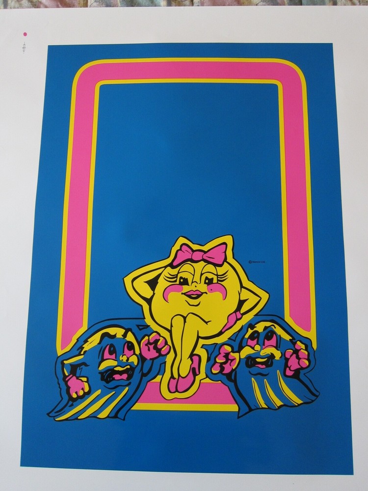 MS PACMAN FRONT ART SCREEN PRINTED                        THE BEST - PERFECT!