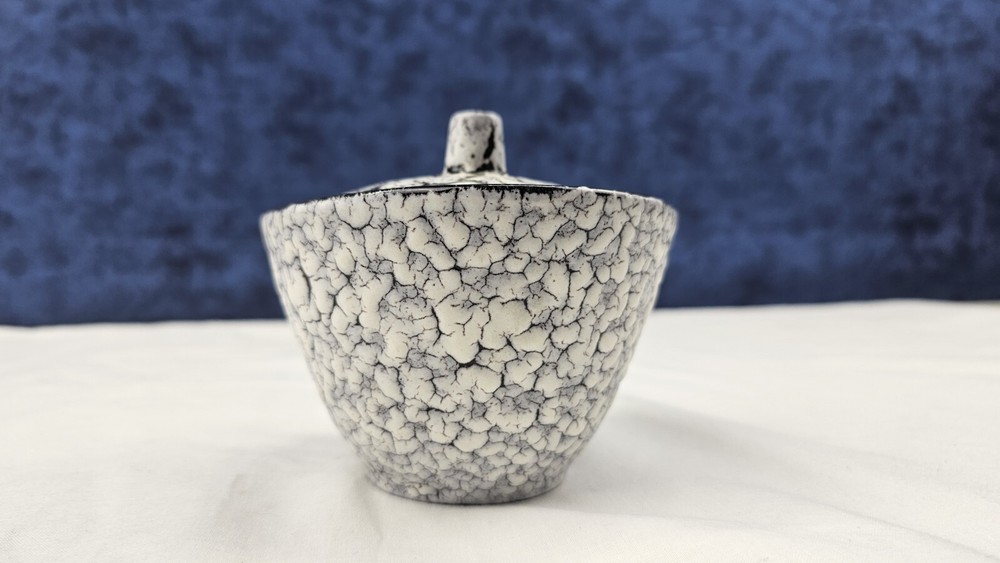 German Crackle Glaze Sugar Bowl