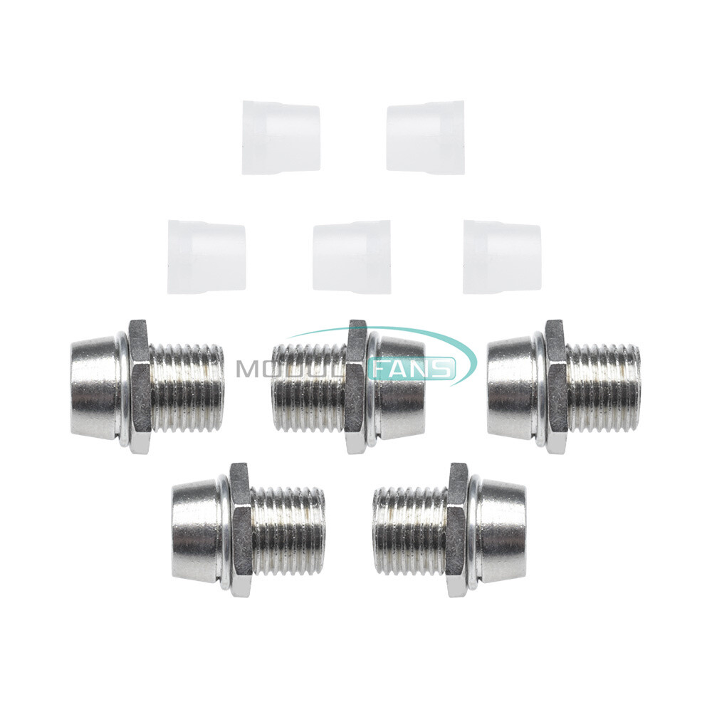 20PCS 5MM Chrome Metal Silver Bezel LED Holder Panel Display Mount Base Rubber