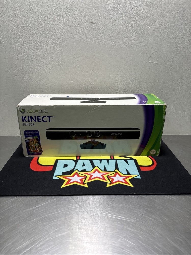 Microsoft Xbox 360 Kinect Black Motion Sensor Bar In Box