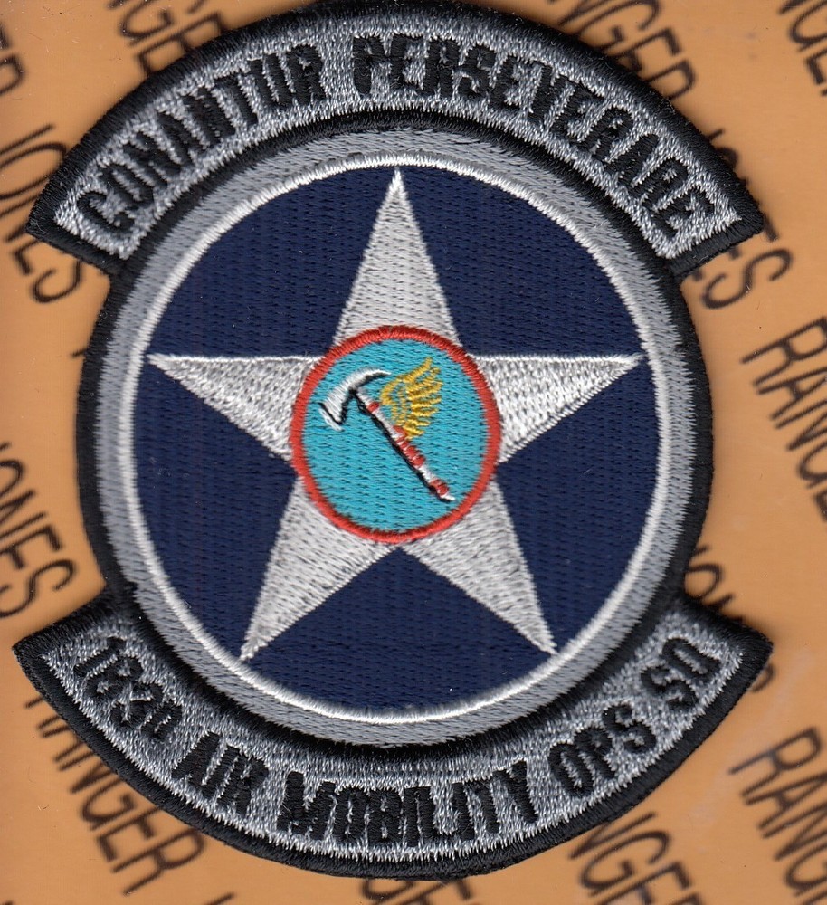 USAF Air Force 183rd Air Mobility Operations Sq AMOS ~3.75" patch c/e