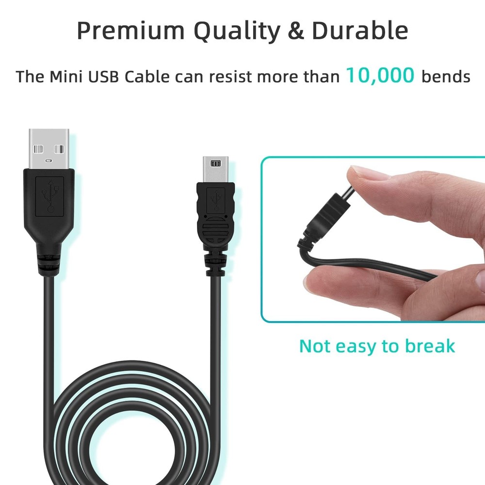 Reliable Mini USB Charger for PS3 Controllers - 2 Pack, High-Speed Data Sync