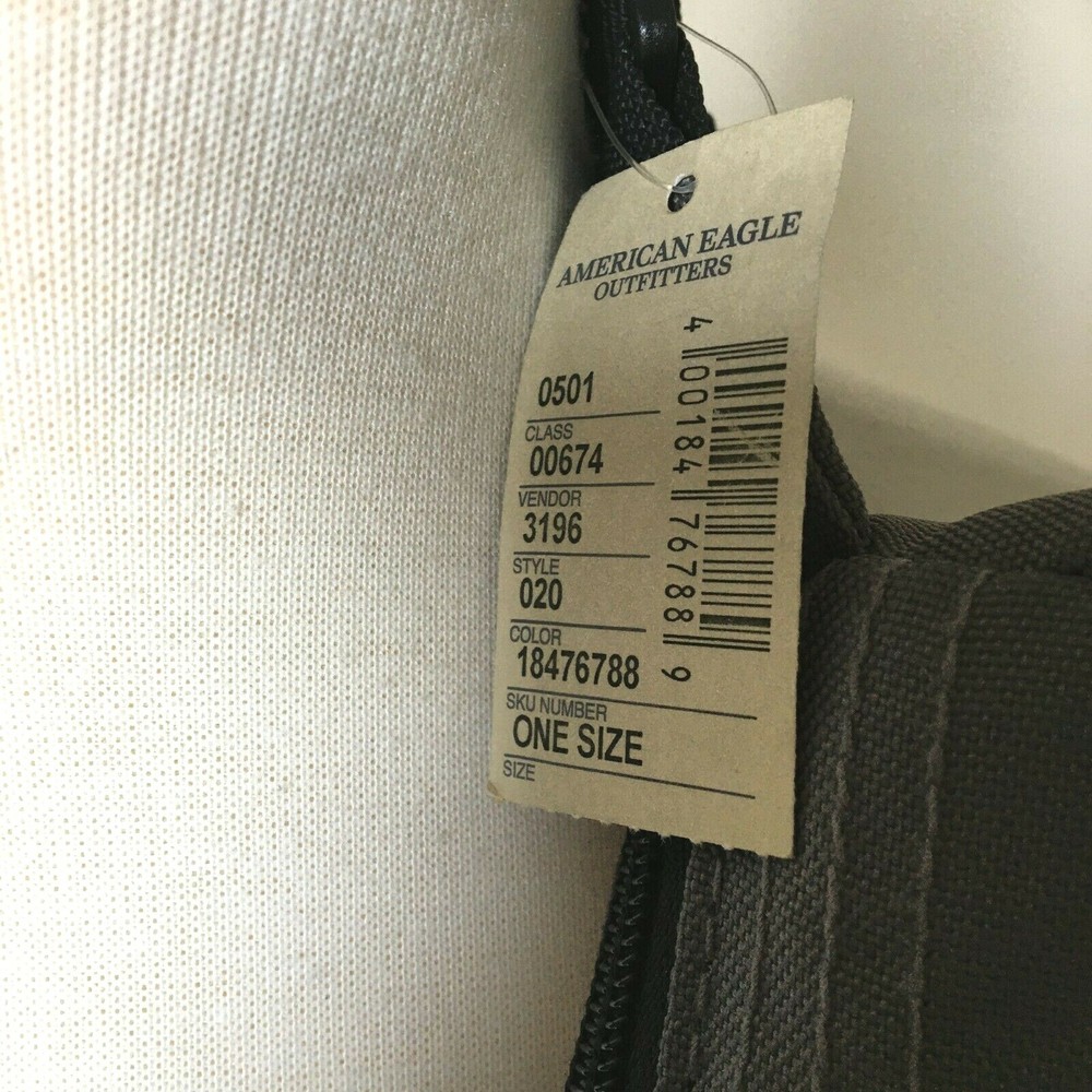 American Eagle Cooler Party Pack Sling Bag 5 Can Adjustable Strap Gray