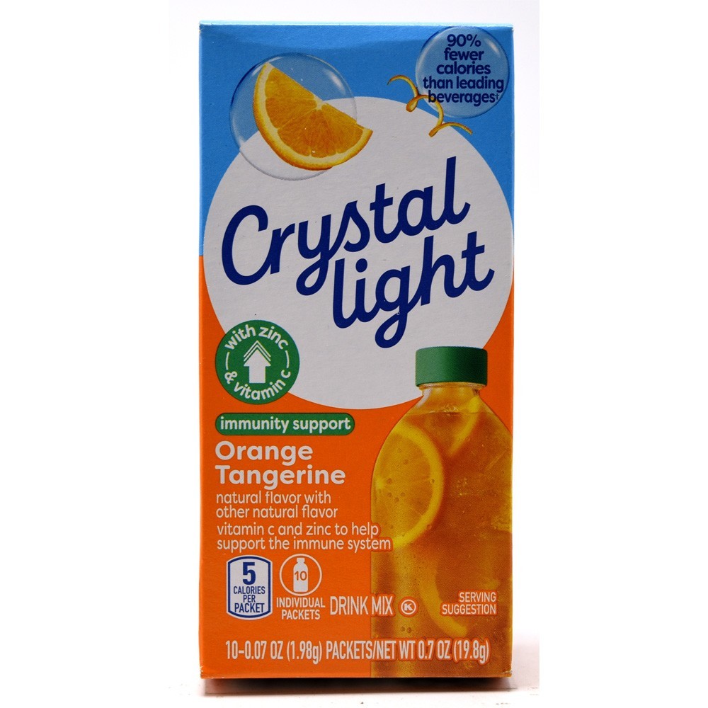 8 10-Packet Boxes Crystal Light Immunity Support Orange Tangerine Drink Mix