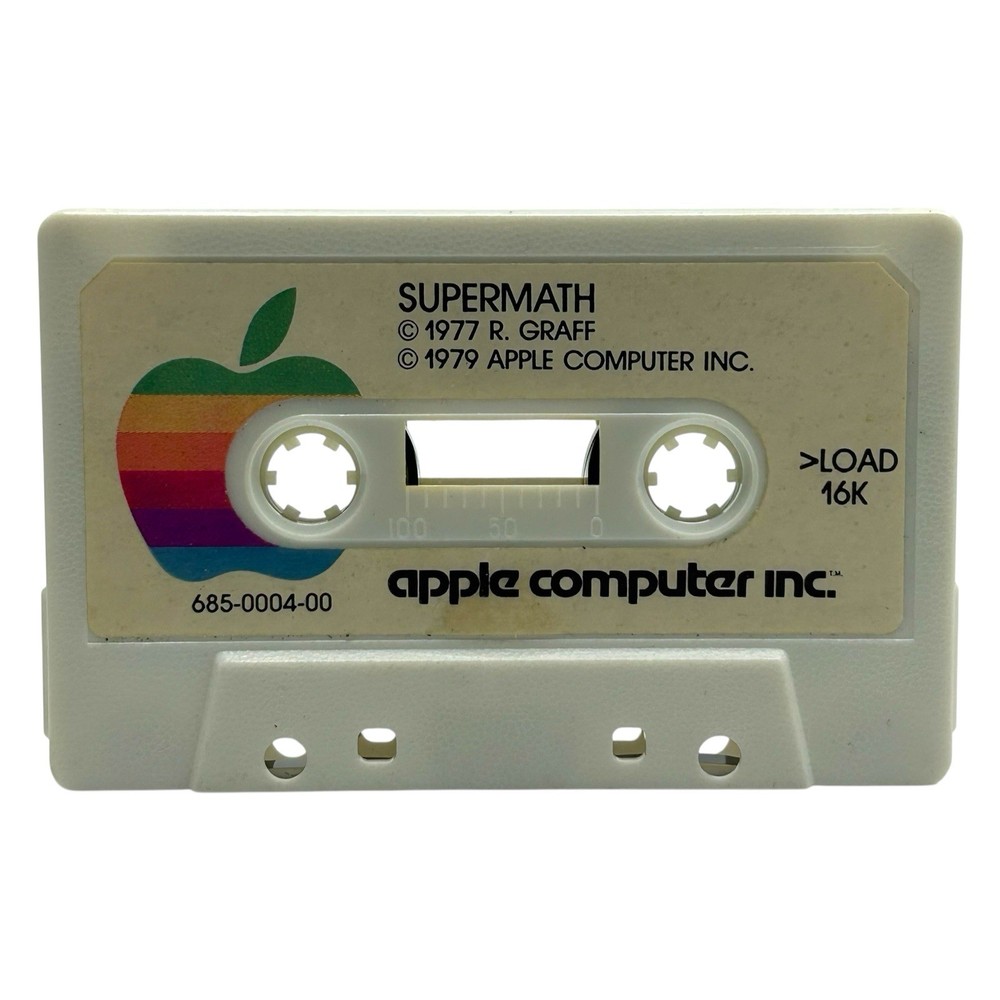 Supermath & Colorsketch (Apple II, 1979) Vintage Computer Program Cassette