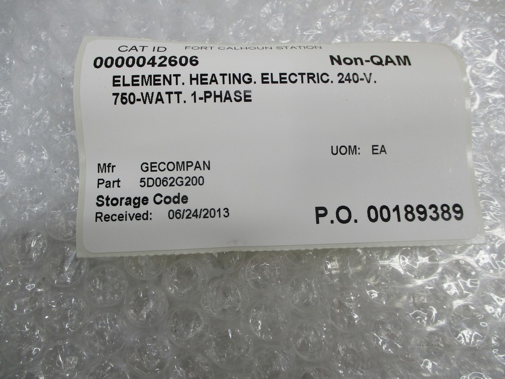 INDUSTRIAL SPARE 5D062G200 HEATING ELEMENT NSNP