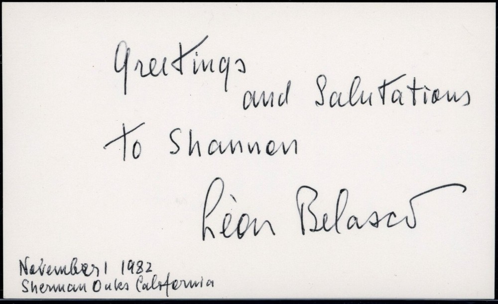 Leon Belasco Autograph