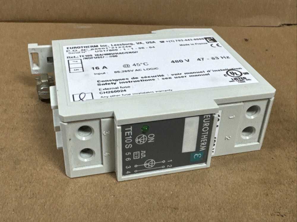Eurotherm TE10S 16A/480V/HAC/ENG /NOFUSE/- 00 Solid State Relay 16A 480V