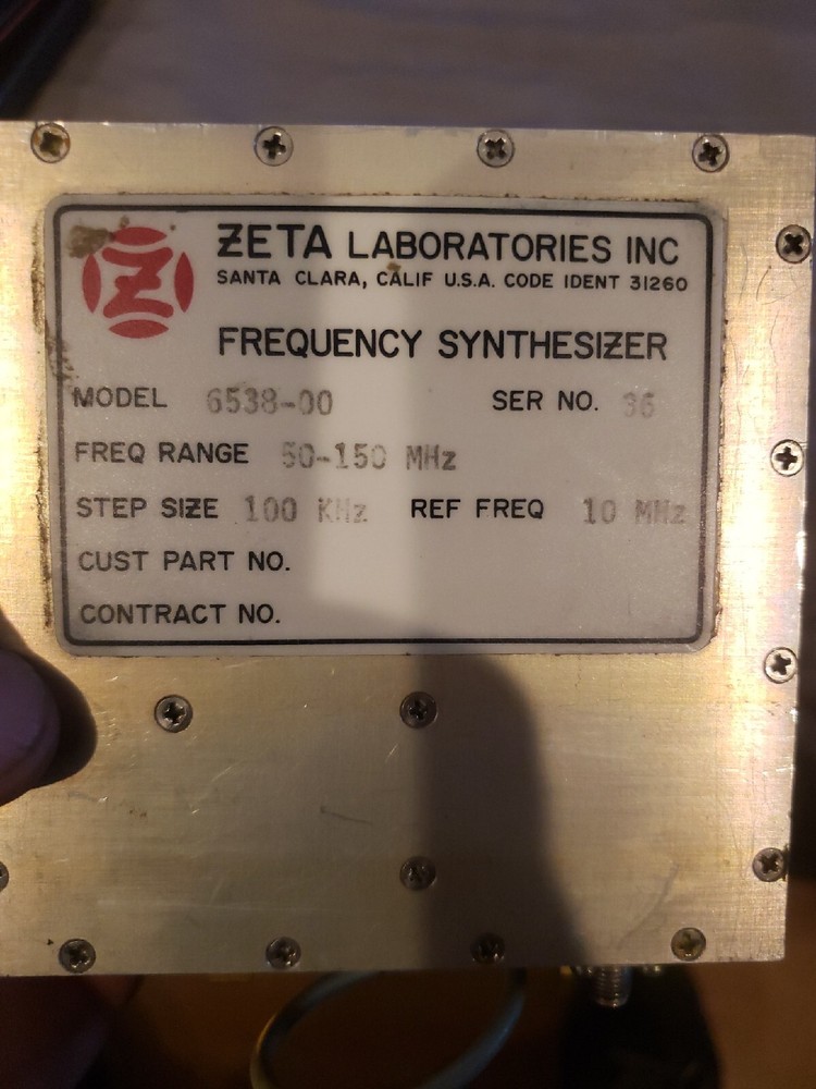 FREQUENCY SYNTHESIZER 6538-00 50-150 Mhz