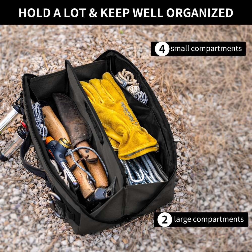 Naturehike Folding Tool Bag, Multifunctional Tool Storage Bag, Zippered Duffe...