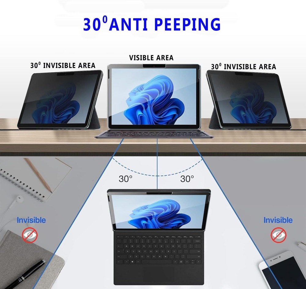 1 Pack Privacy Screen Protector for Samsung Galaxy Tab A11 Plus, Case Friendly