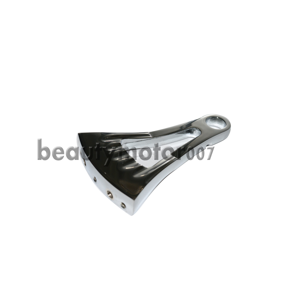 Motorcycle Curved Side Axle Mount License Plate Assembly LED Tail Light Bracket