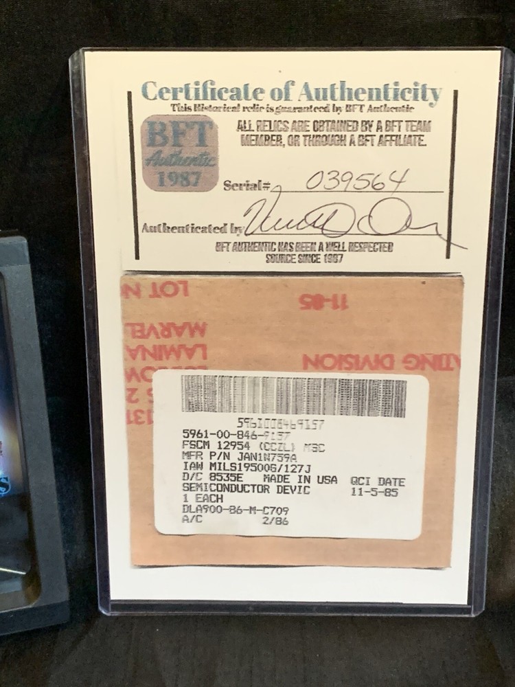 NASA Columbia Space Shuttle Authentic Semiconductors framed
