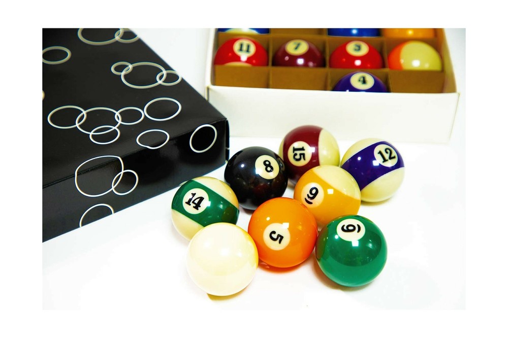 Billiard Balls Set 2-1/4" Regulation Size Pool Table Balls for Replacement (1...