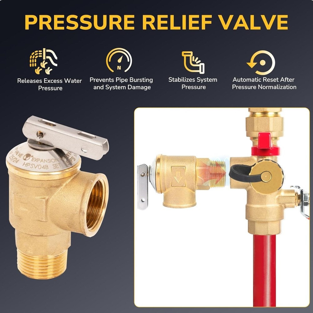 Tankless Water Heater Service Valve Kit, 3/4 Inch IPS Isolator Set with Press...