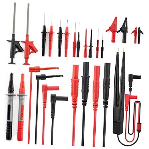 23PCS Multimeter Test Leads Kit with Replaceable Precision Probes Set and