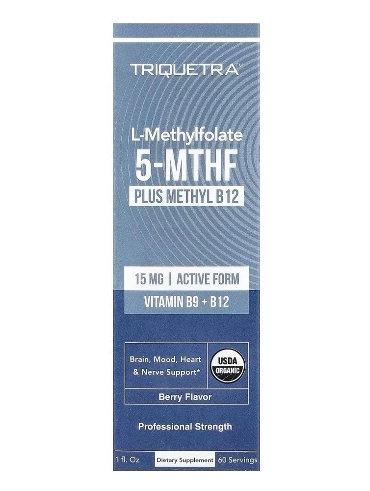 L-Methylfolate 5-MTHF Plus Methyl B12 15 MG Active Formula B9/