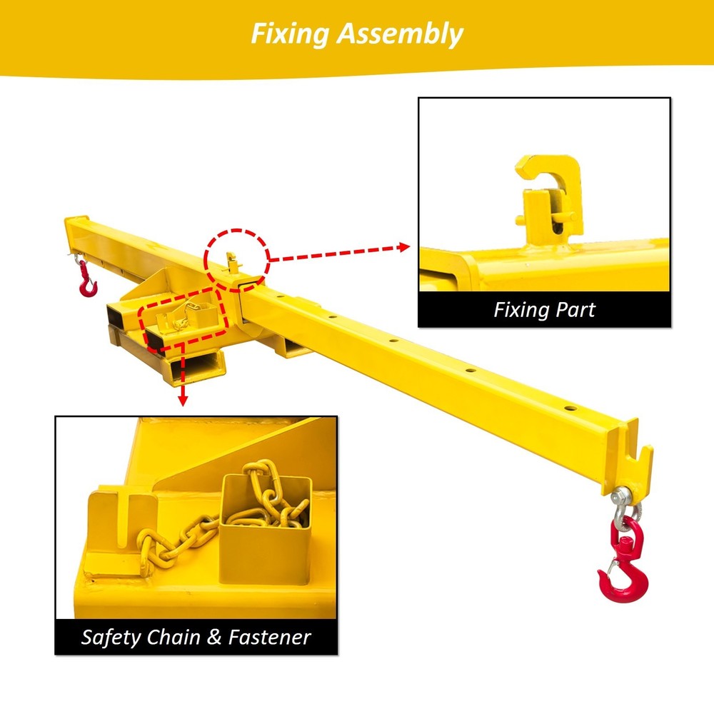 Adjustable Forklift Mobile Crane Forklift Crane Attachment 3T Dual-use Lifting