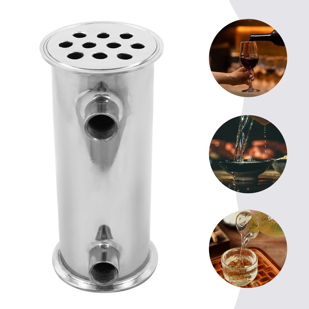 3" Tri Clamp Dephlegmator Condenser for Moonshine Reflux Still Column w 1/2" npt