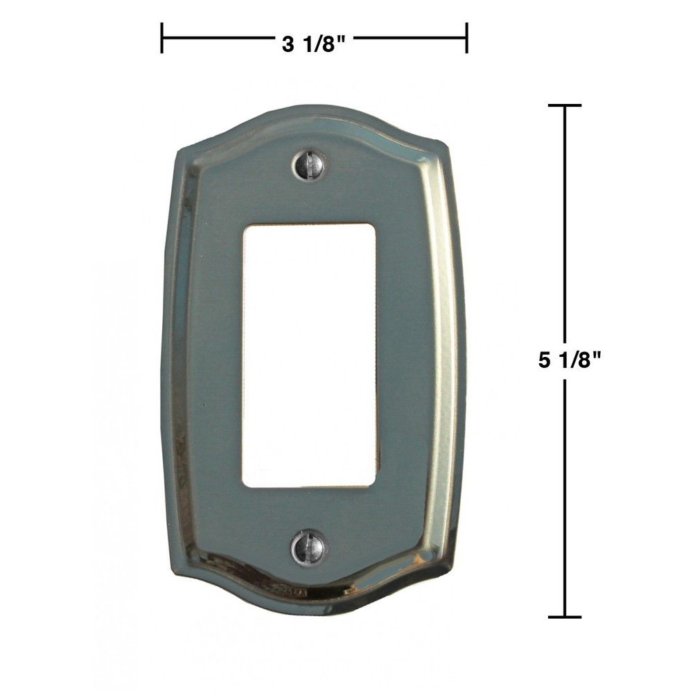 Switchplate Bright Solid Brass Single GFI | Renovator's Supply