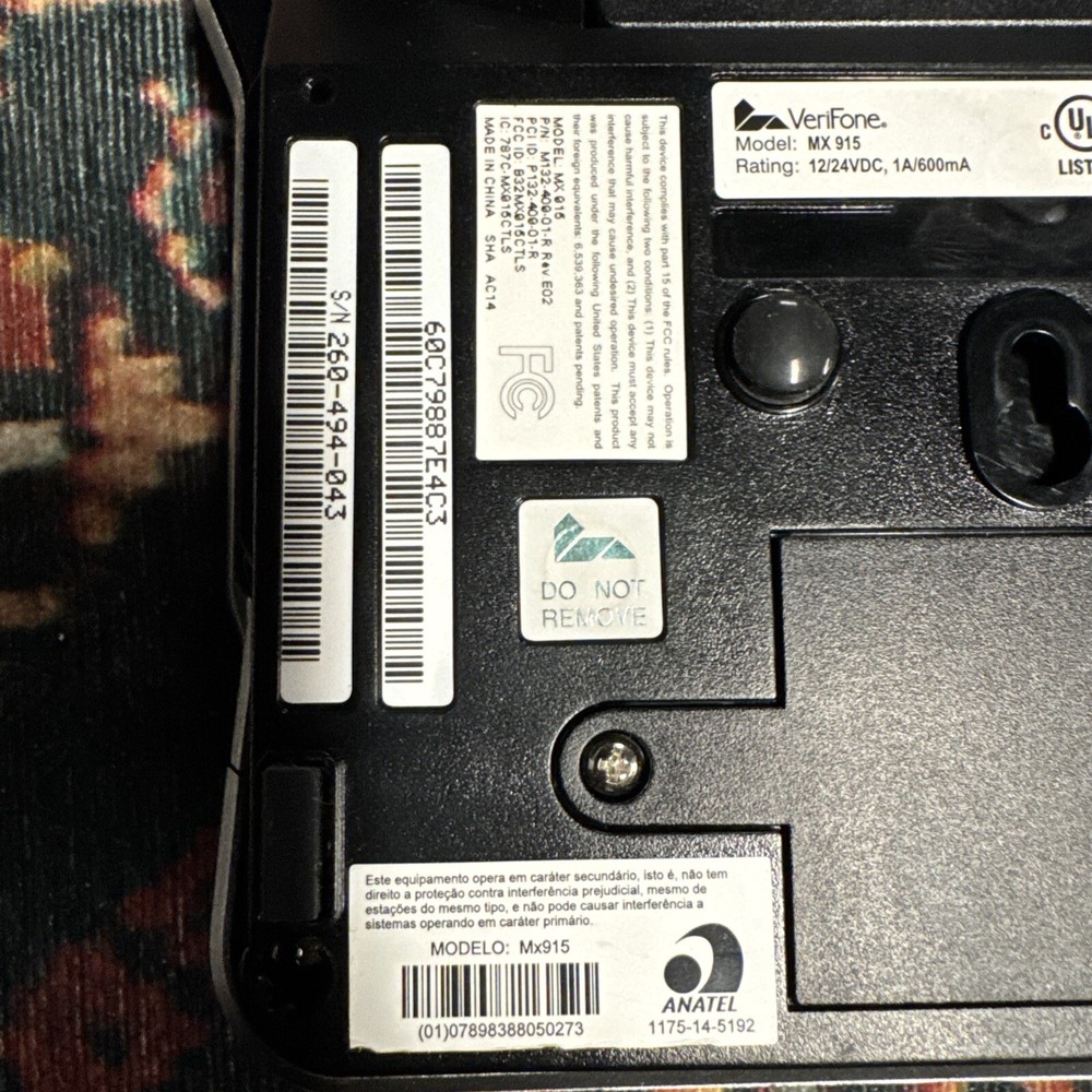 VeriFone MX 915 *UNTESTED