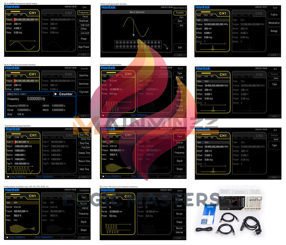 NEW 1PCS Hantek Arbitrary waveform Function generator HDG6202B