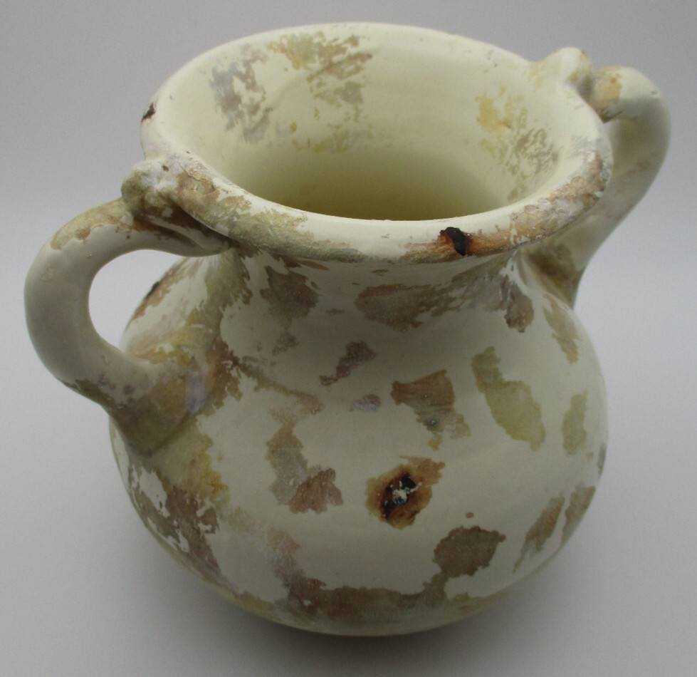 Vintage Double-Handled Stoneware Vase J