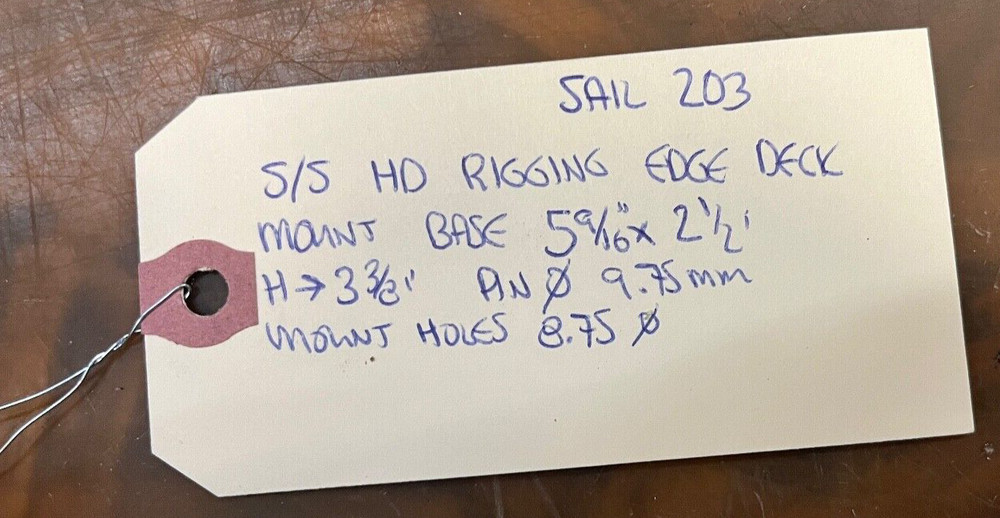 STAINLESS STEEL HEAVY DUTY RIGGING EDGE DECK MOUNT