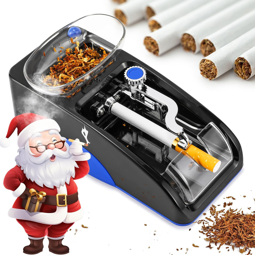 Cigarette Rolling Machine, Automatic Roller, Electric Mini Tobacco Injector(Blue