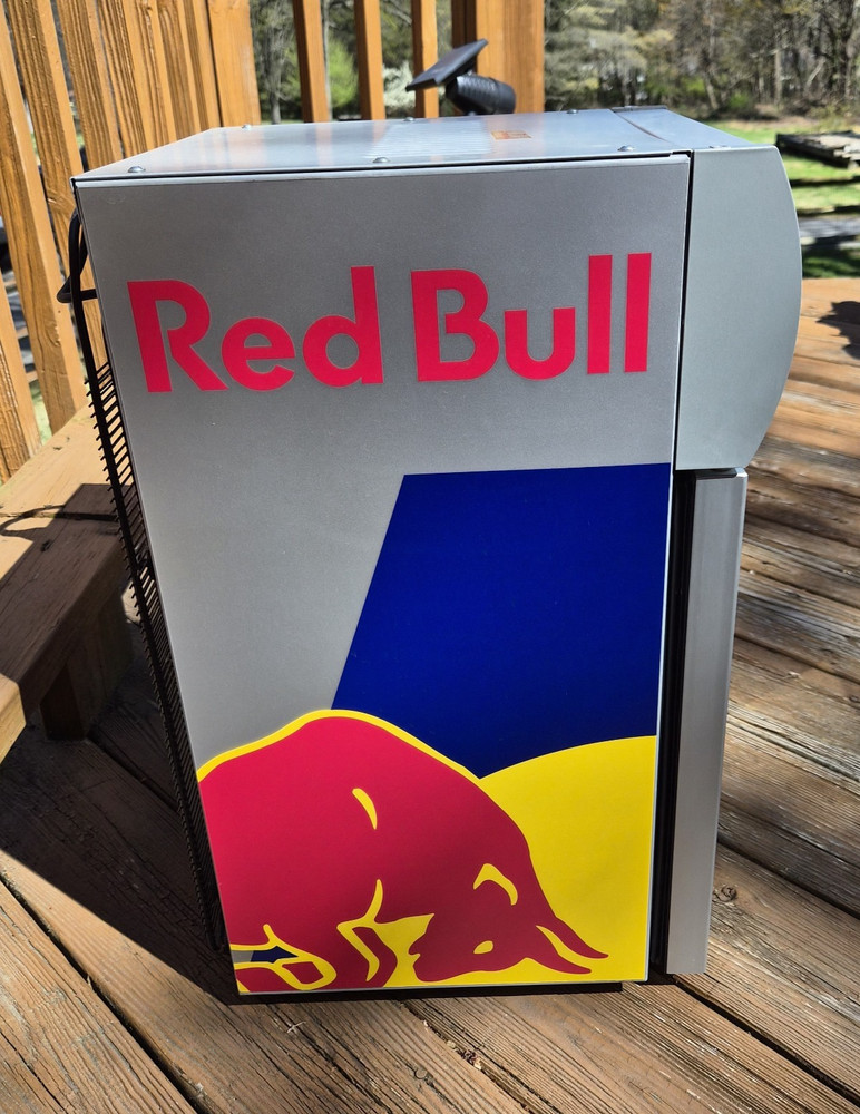 Authentic Red Bull "baby cooler" LED mini fridge