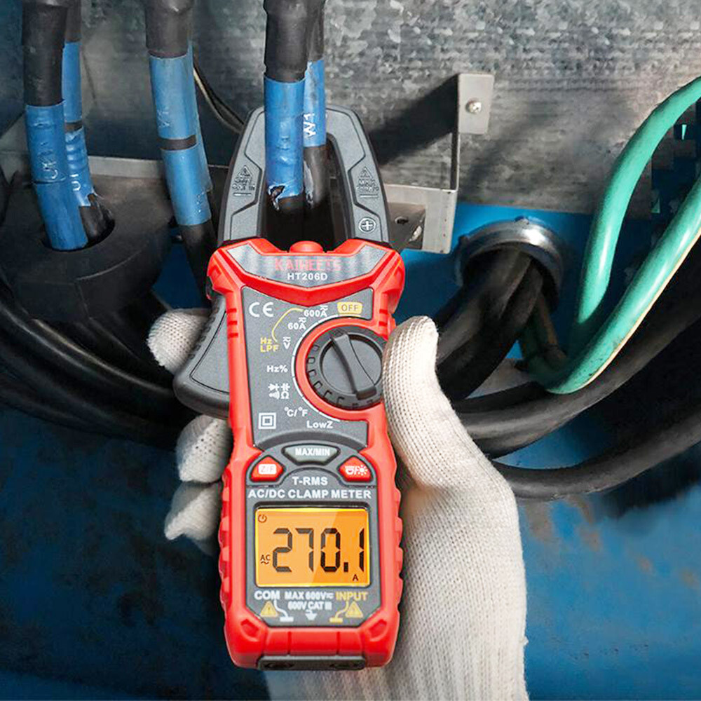 KAIWEETS HT206D Digital Clamp Meter Multi-Functional 6000Count NCV Detection LPF