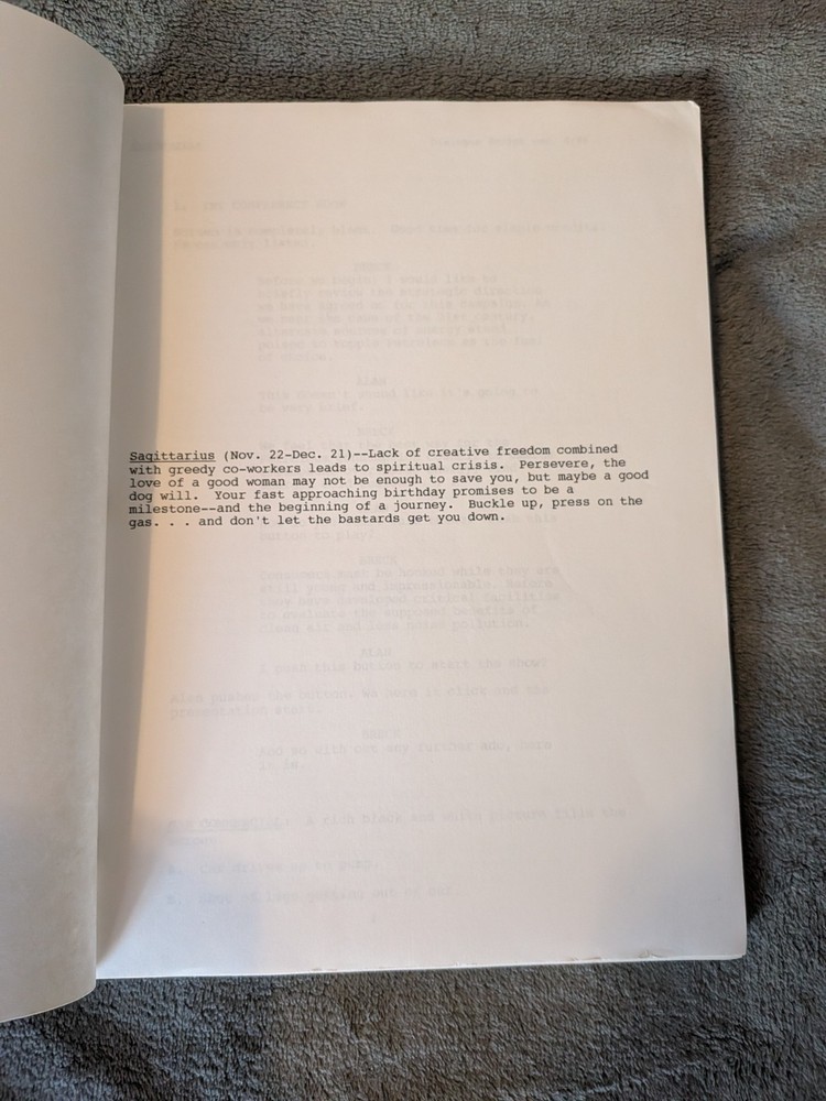 Sagittarius Movie Script by Chris Cranford 1998