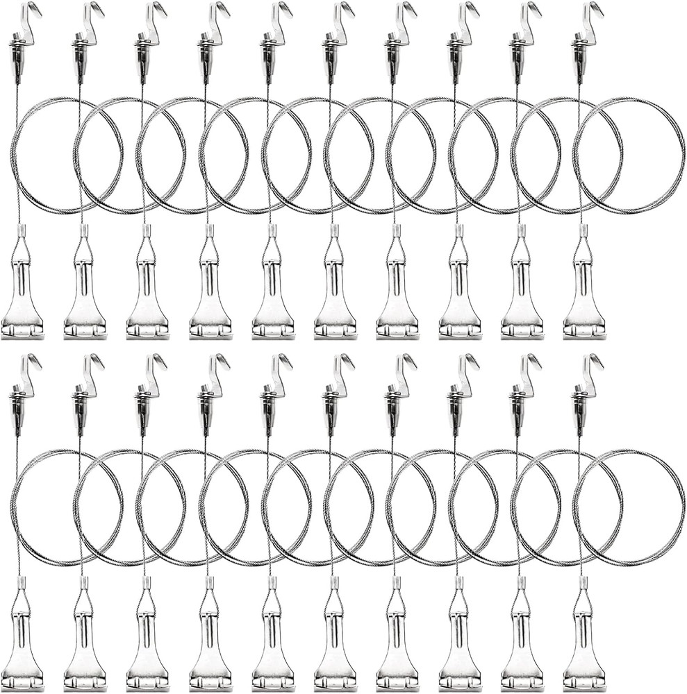 Picture Rail Hook Hanging System Adjustable Wire Hooks for Exhibition Gallery