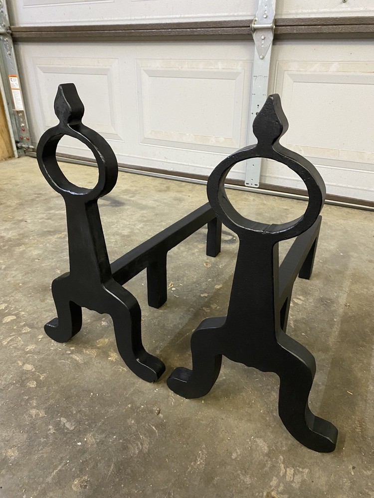 Andirons Steel Heavy Duty