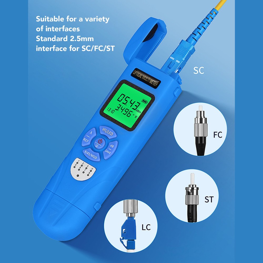 Multi Function Optical Power Meter 10 Wavelengths OPM VFL For Network Maintenanc