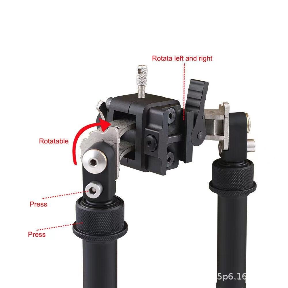 V10 Adjustable Left and Right Swing Rotation 20mm Quick Release Bipod
