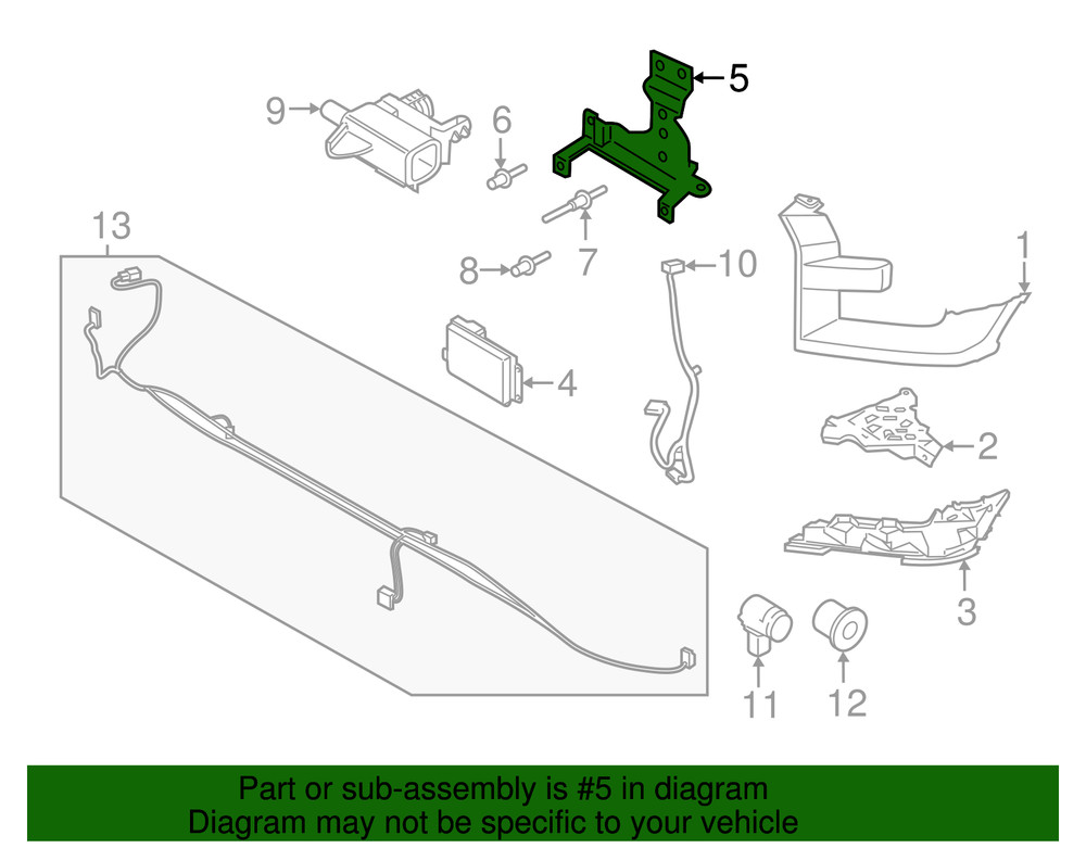 Genuine Ford Mount Bracket FL3Z14C022A