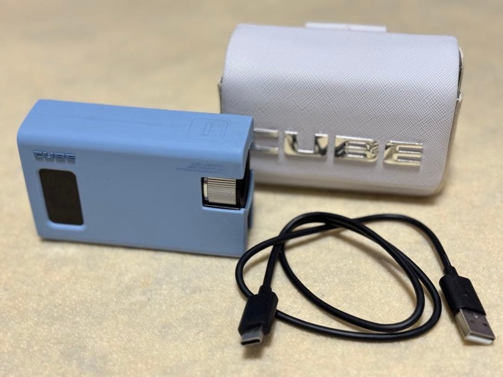 Golfzon CaddyTalk Cube Golf Rangefinder Silver with USB Cable & White Case