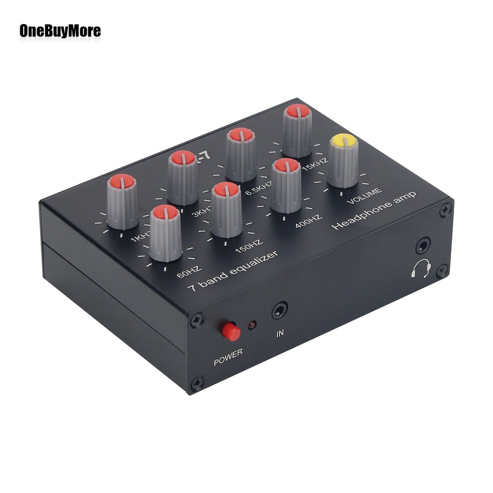 EQ-7 Headphone Amp 7 Band Equalizer Amplifier + USB DC Cable for PC Cellphone