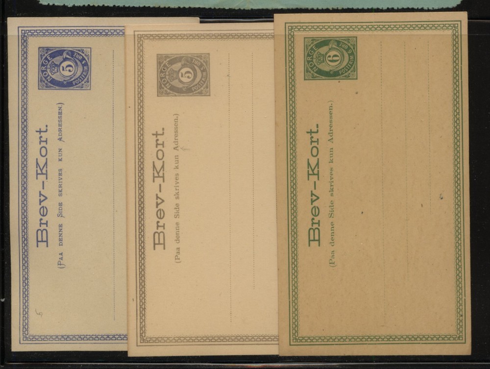 Norway   3  nice  postal  cards   unused          MS1127