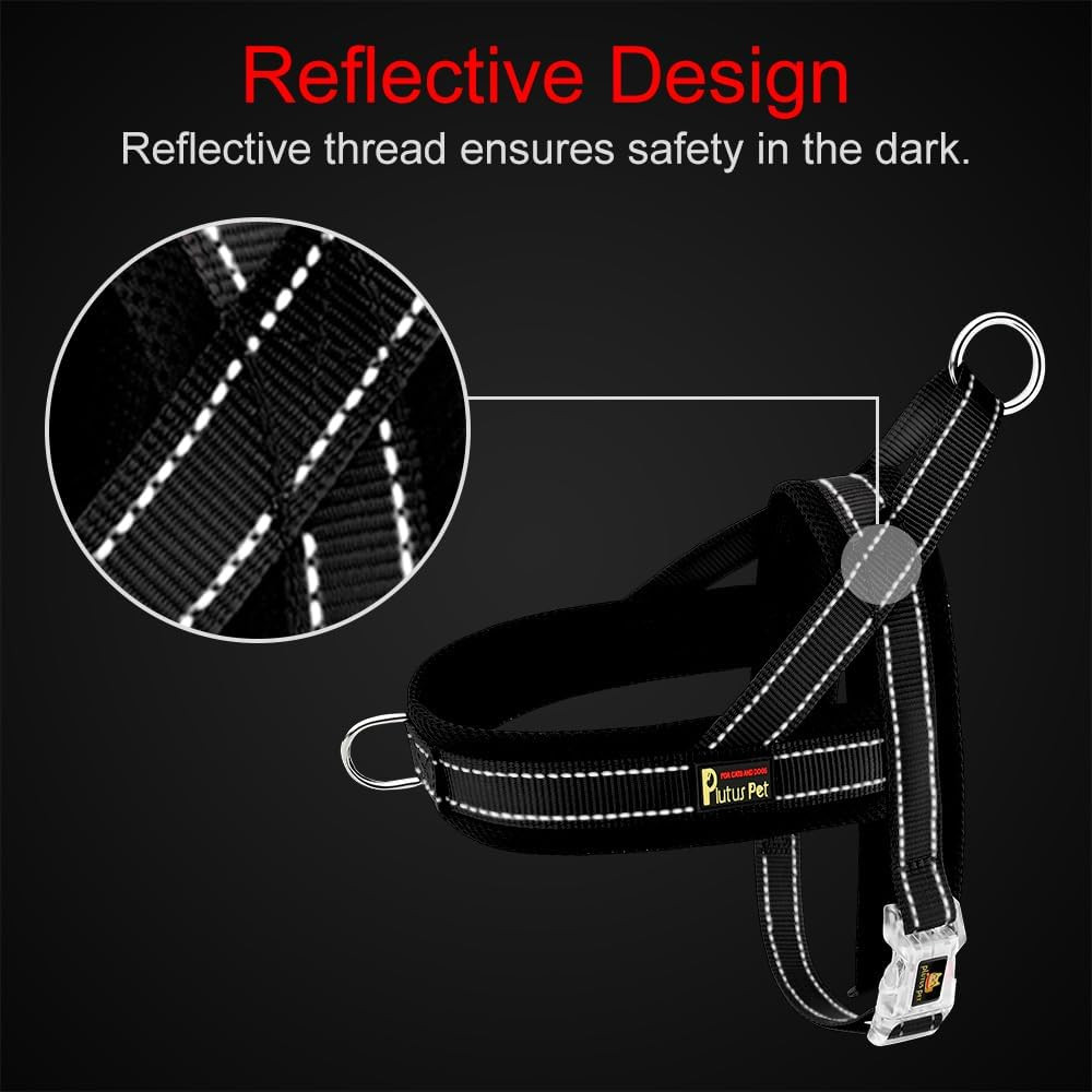 No Pull Dog Harness with Breathable Mesh Padded, Adjustable Reflective Escape Pr