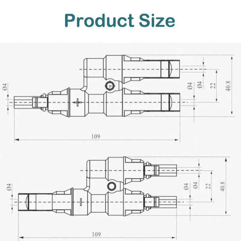 Connector 1 Pair Solar PV Multi Parallel Branch Connectors Pv Module Panel Conne