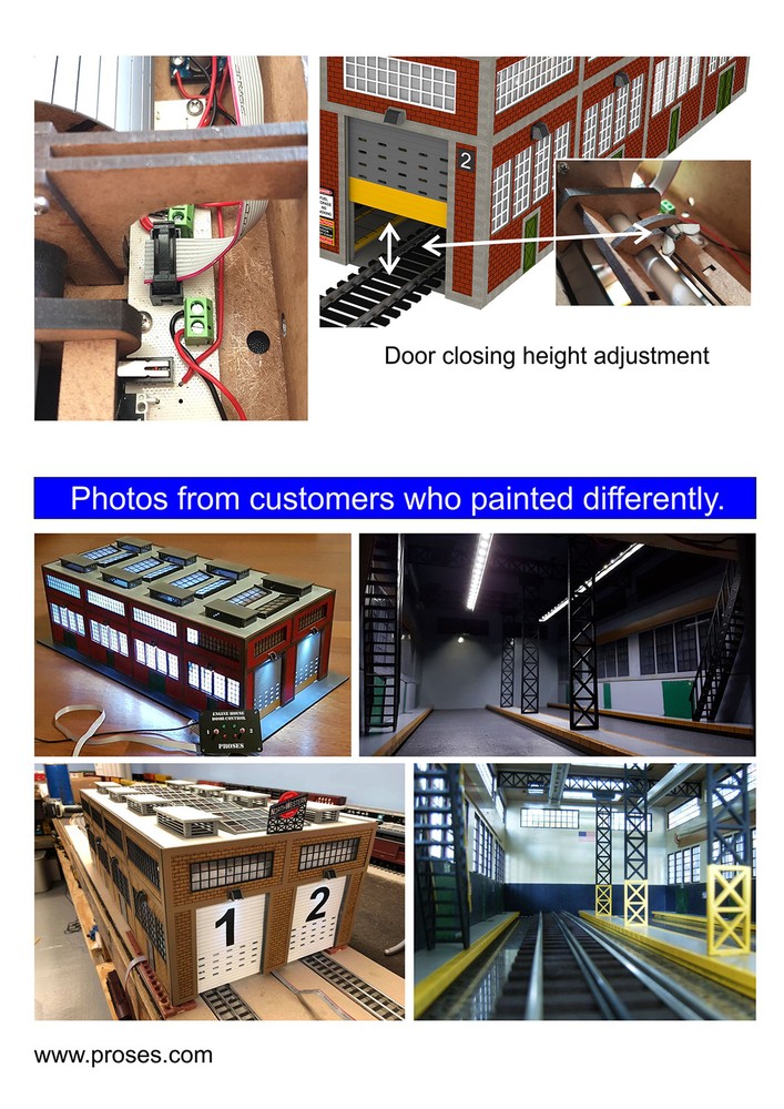 O Gauge Modern Engine House w/Motorized Doors for Model Railways (DDP)