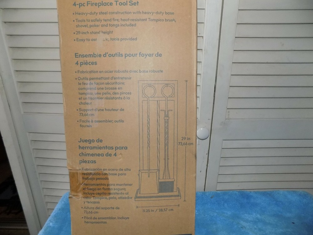 Style Selections 4 pc Fireplace Tool Set #0669004