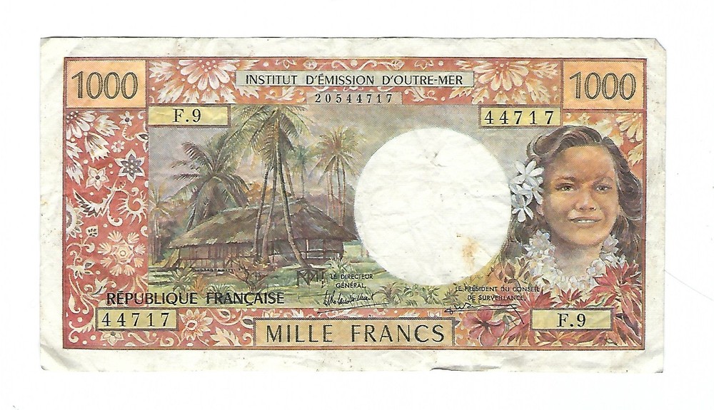 Tahiti - Papeete - 1000 Francs 1971-85