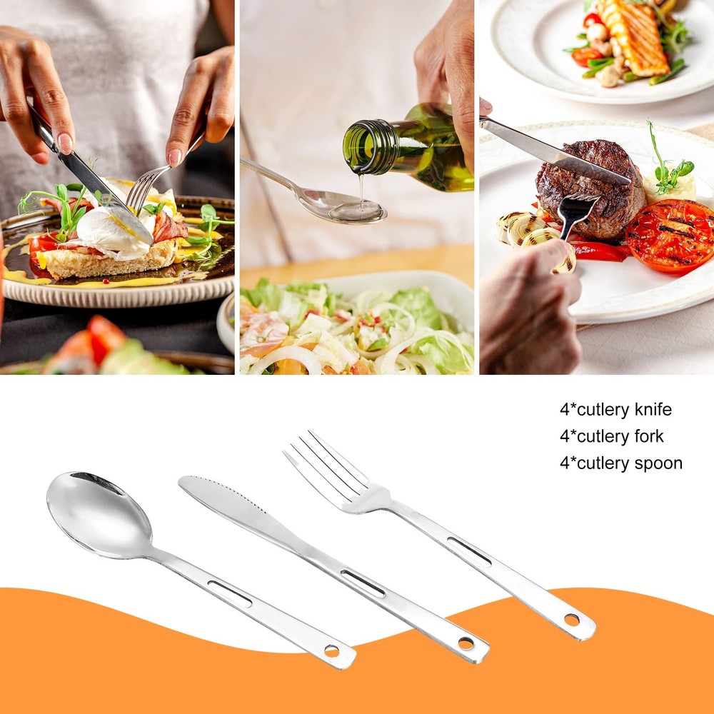 28-Piece Camping Mess Kit Dinnerware Set - Cookware, Utensils, Plates & Bowls