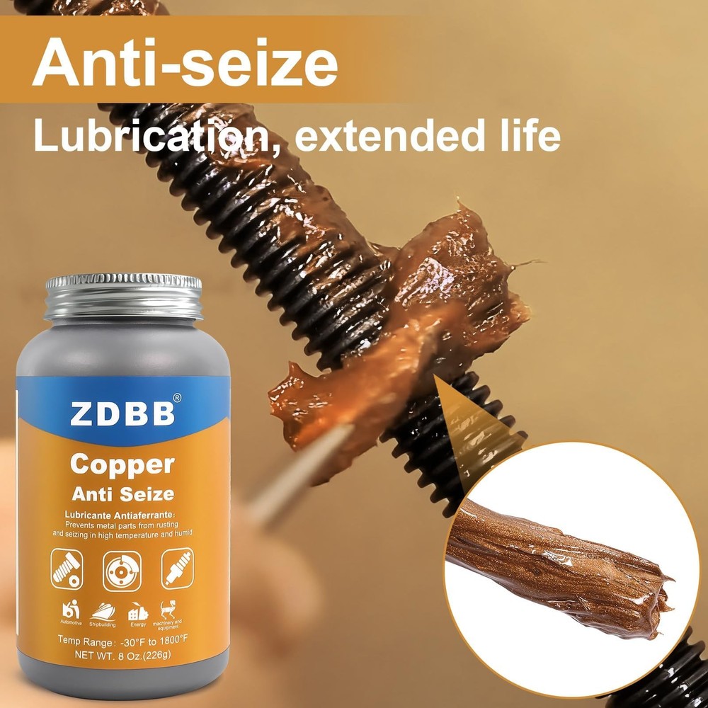 ZDBB Copper Anti-Seize Lubricant 8 oz (1-Pack),
